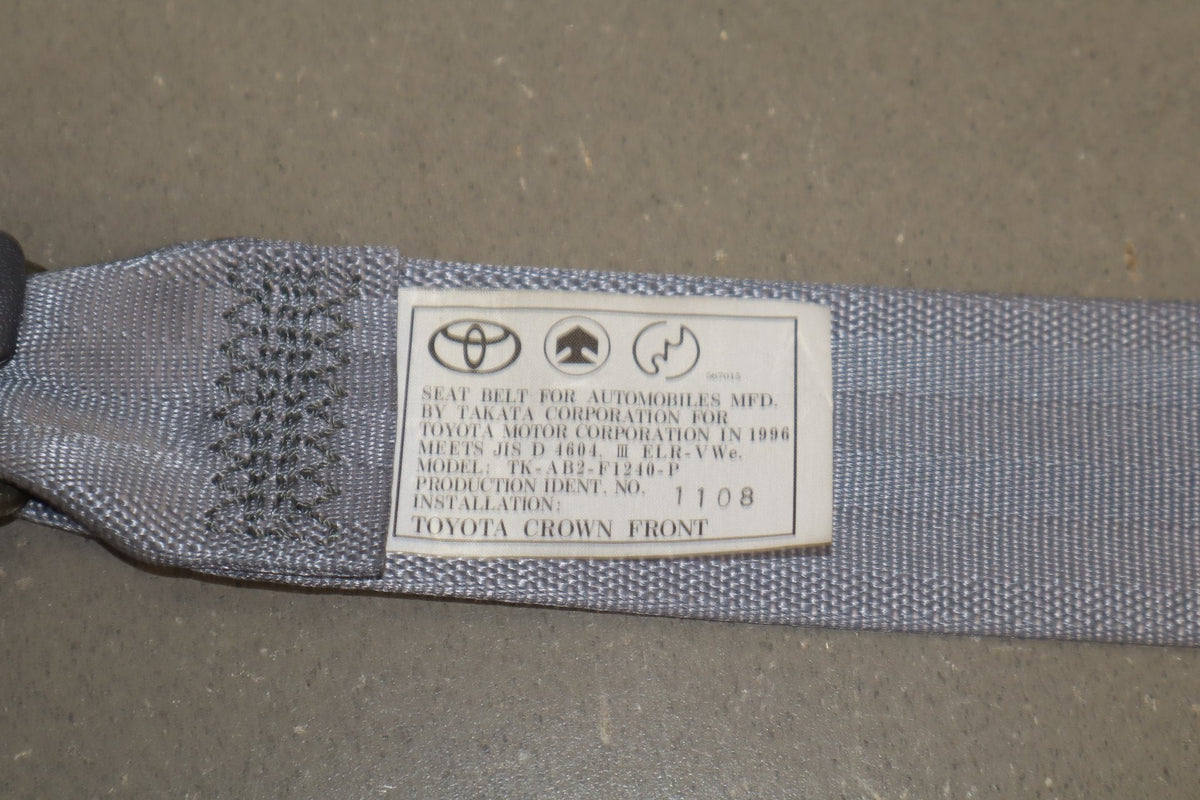 1995-1999 Toyota Crown Right Front Seat Belt Grey Retractor OEM JZS151