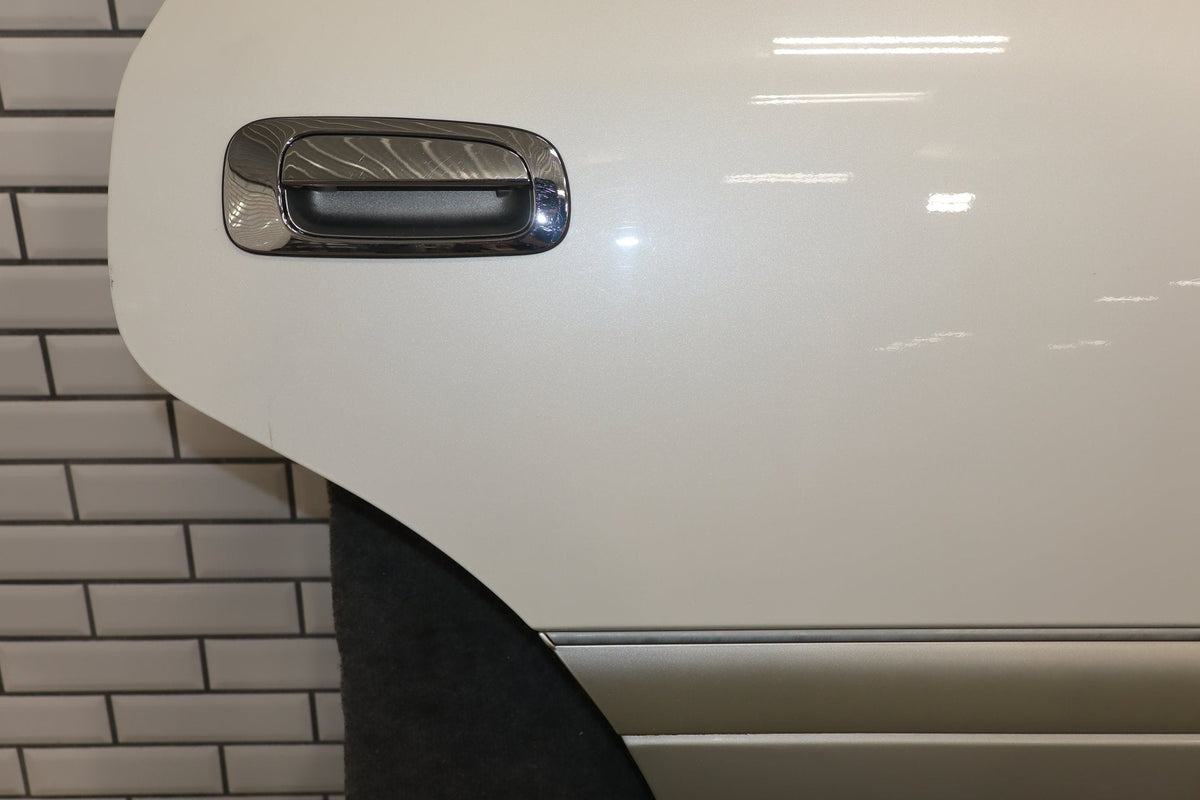 1995-1999 Toyota Crown Right Rear Door White 2BK OEM JZS151 Visible Dent