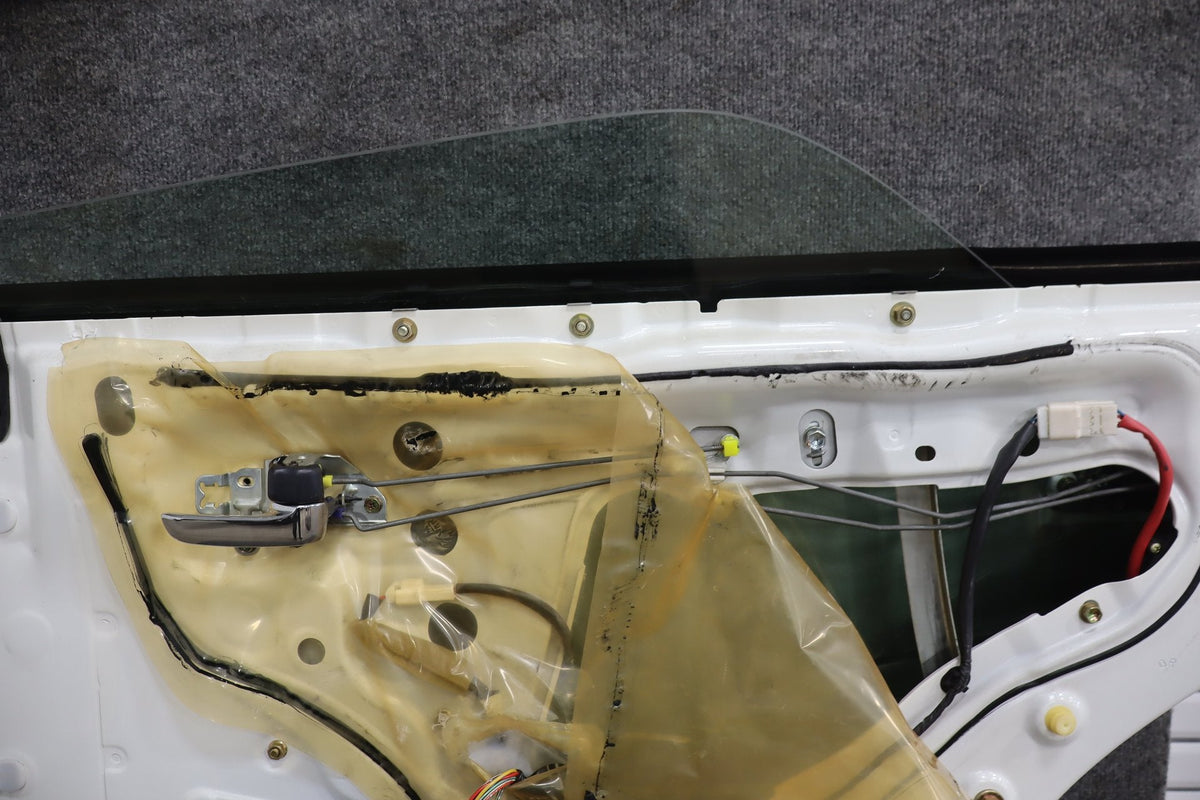 1995-1999 Toyota Crown Right Rear Door White 2BK OEM JZS151 Visible Dent