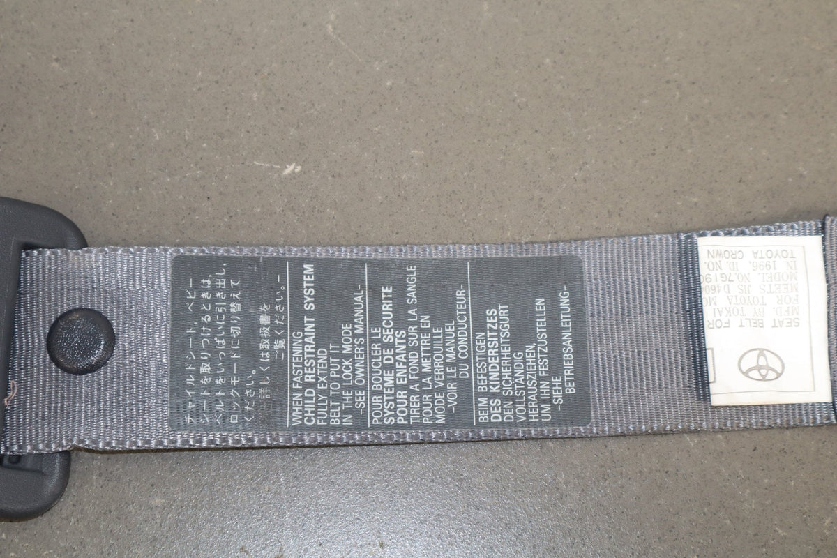1995-1999 Toyota Crown Right Rear Seat Belt Grey Retractor OEM JZS151
