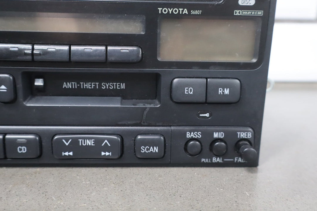 1995 - 1999 Toyota Land Cruiser AM - FM - CD - Cassette Radio 8612033051 OEM *See Notes*