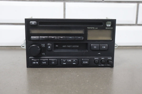 1995 - 1999 Toyota Land Cruiser AM - FM - CD - Cassette Radio 8612033051 OEM *See Notes*