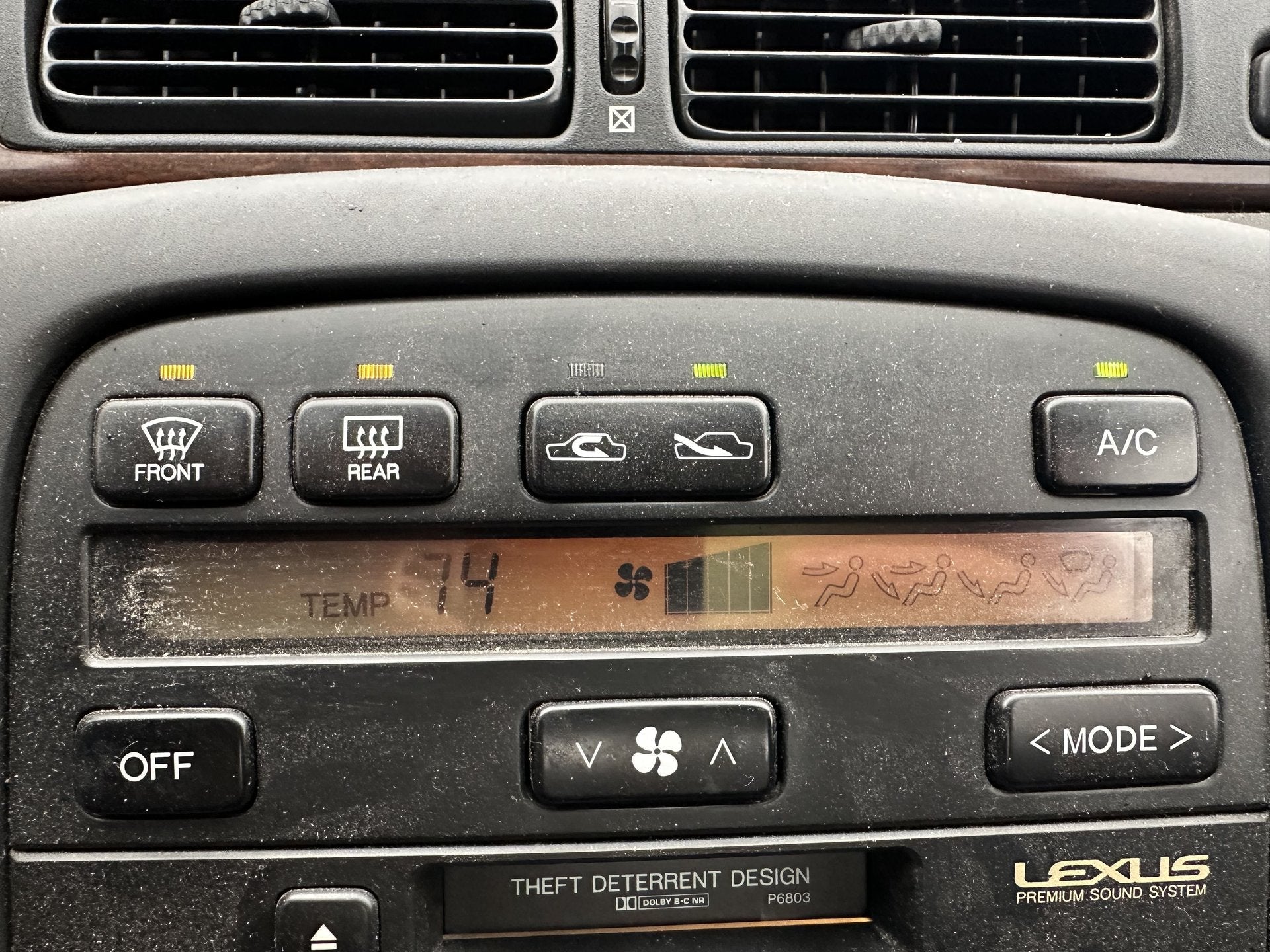 1995 LEXSC- Heater/AC Controls