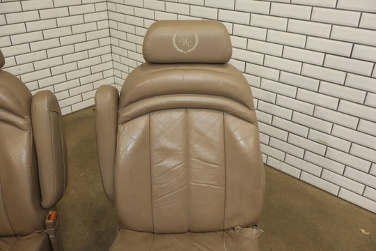 1996 - 2002 GMC Savana Express Conversion Van Leather Seats Set Neutral 52W