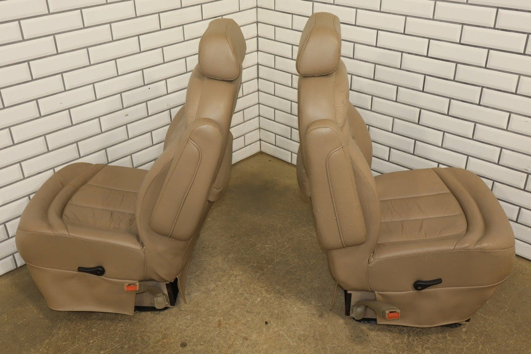 1996 - 2002 GMC Savana Express Conversion Van Leather Seats Set Neutral 52W