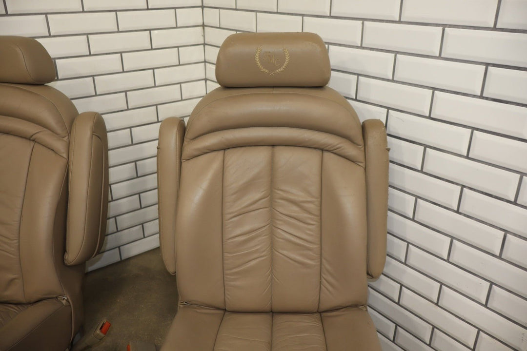 1996 - 2002 GMC Savana Express Conversion Van Leather Seats Set Neutral 52W