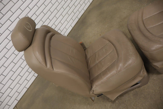 1996 - 2002 GMC Savana Express Conversion Van Leather Seats Set Neutral 52W