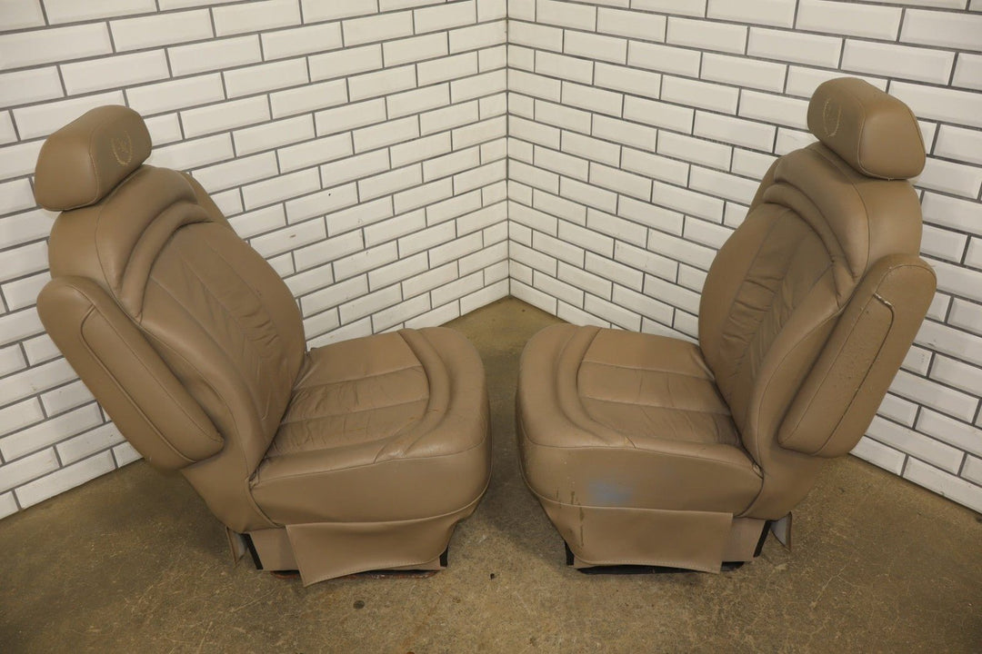 1996 - 2002 GMC Savana Express Conversion Van Leather Seats Set Neutral 52W