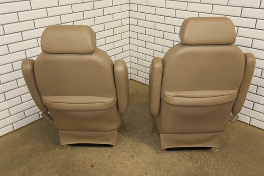 1996 - 2002 GMC Savana Express Conversion Van Leather Seats Set Neutral 52W