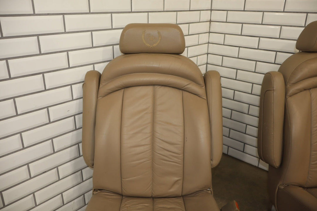 1996 - 2002 GMC Savana Express Conversion Van Leather Seats Set Neutral 52W