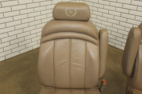 1996 - 2002 GMC Savana Express Conversion Van Leather Seats Set Neutral 52W