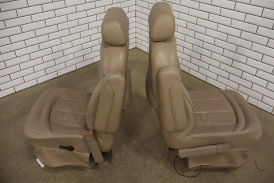 1996 - 2002 GMC Savana Express Conversion Van Leather Seats Set Neutral 52W