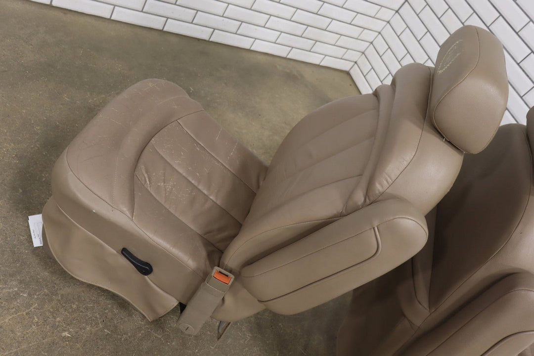 1996 - 2002 GMC Savana Express Conversion Van Leather Seats Set Neutral 52W