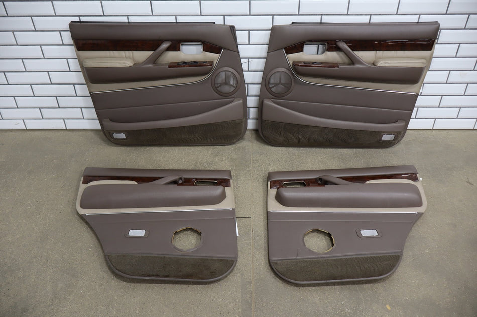 1996-97 Lexus LX450 Interior Door Trim Panel Set - 4 Pcs W/ Window Switches Oak