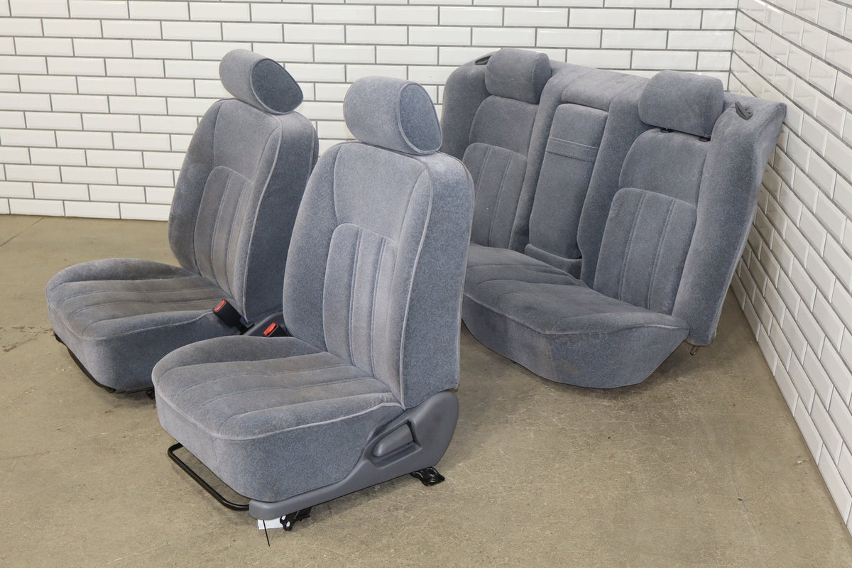 1996 Toyota Crown Royal Grey Cloth Seat Set Power FD10 OEM JZS151 Complete