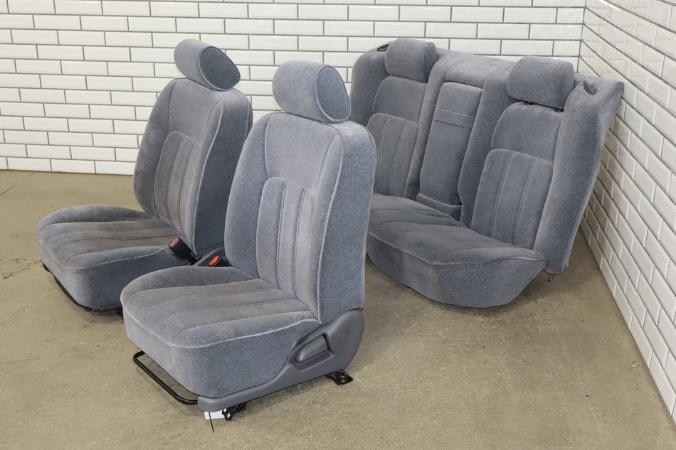 1996 Toyota Crown Royal Grey Cloth Seat Set Power FD10 OEM JZS151 Complete