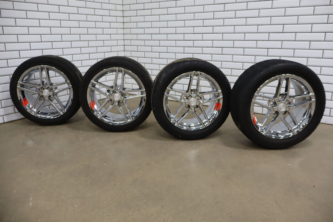 1997 - 1999 C5 Corvette Set of 4 C6/Z06 Replica Staggered Wheels & Tires