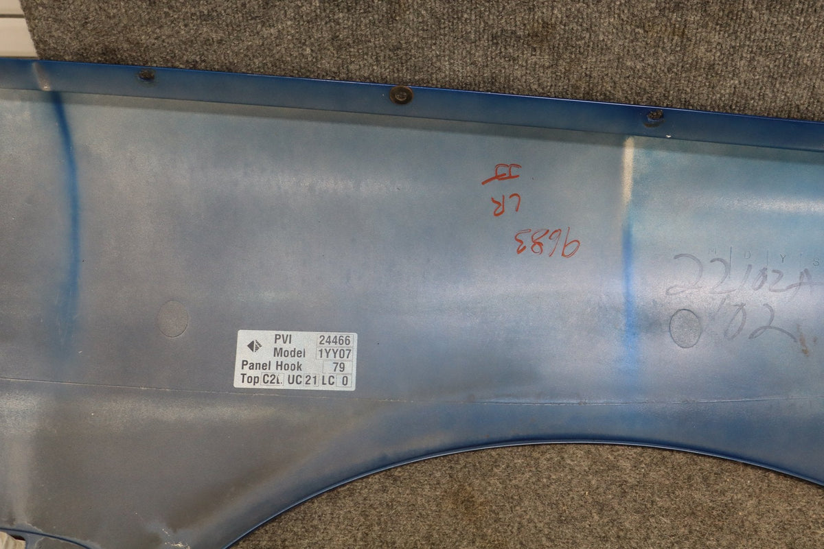 1997-2004 Chevrolet Corvette C5 Coupe Left Driver Quarter Panel Electron Blue 21