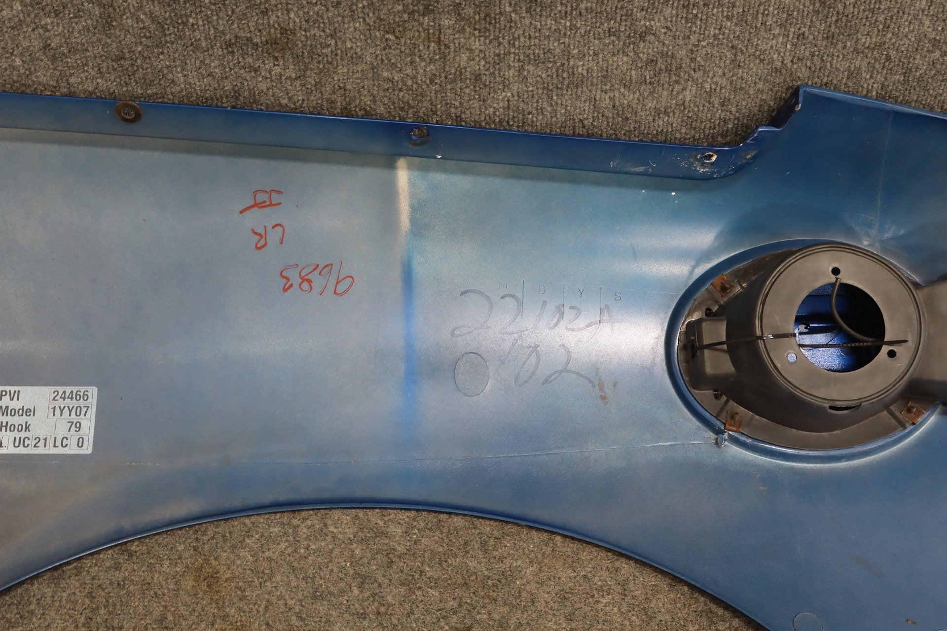 1997-2004 Chevrolet Corvette C5 Coupe Left Driver Quarter Panel Electron Blue 21