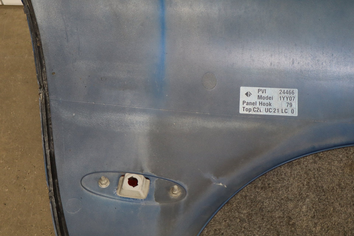 1997-2004 Chevrolet Corvette C5 Coupe Left Driver Quarter Panel Electron Blue 21