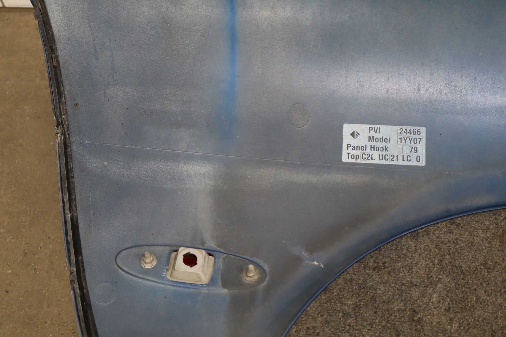 1997-2004 Chevrolet Corvette C5 Coupe Left Driver Quarter Panel Electron Blue 21