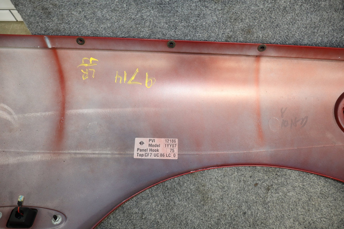 1997-2004 Chevrolet Corvette C5 Coupe Left Driver Quarter Panel Magnetic Red 86