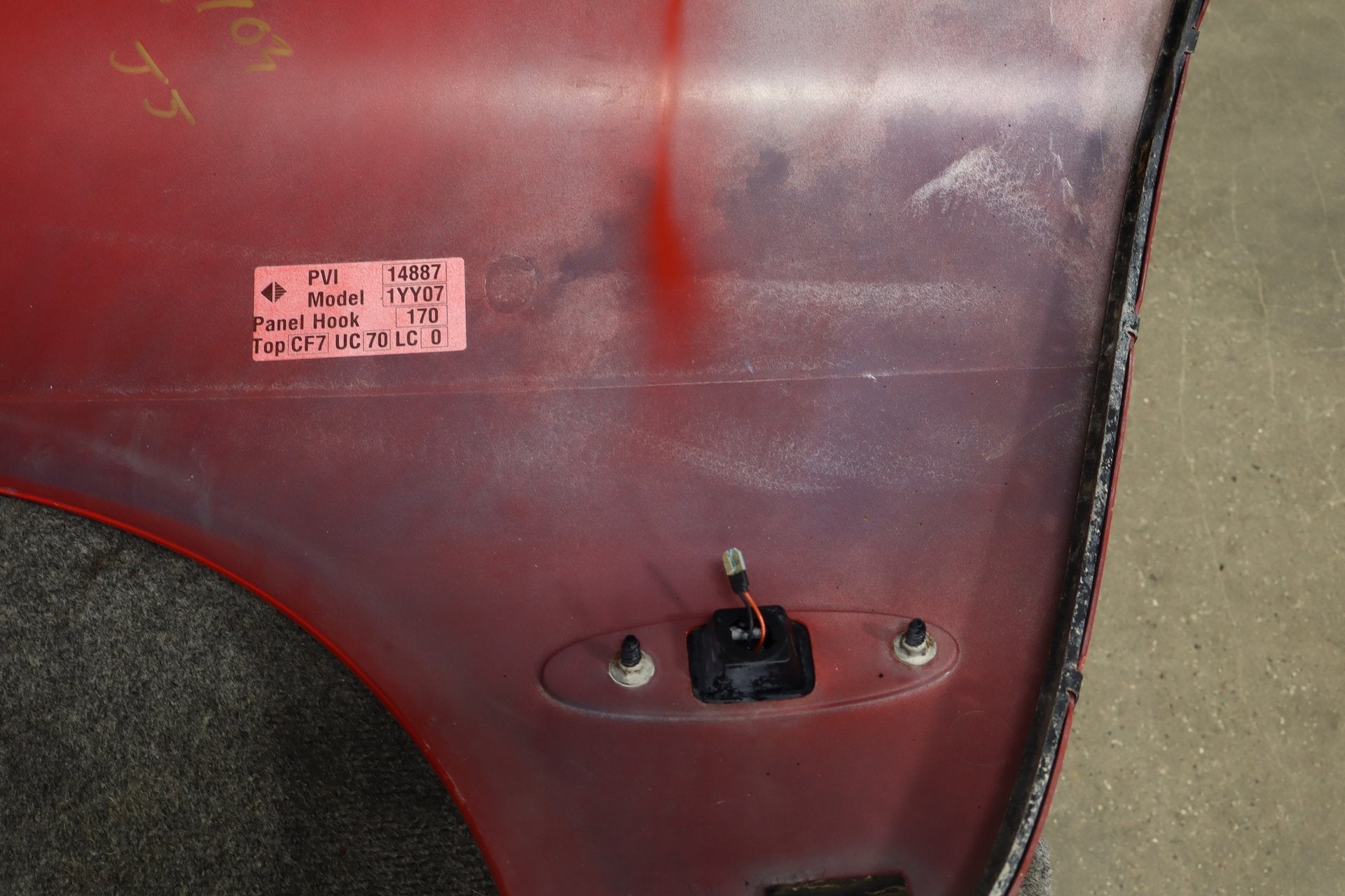 1997-2004 Chevrolet Corvette C5 Coupe Left Driver Quarter Panel Torch Red 70