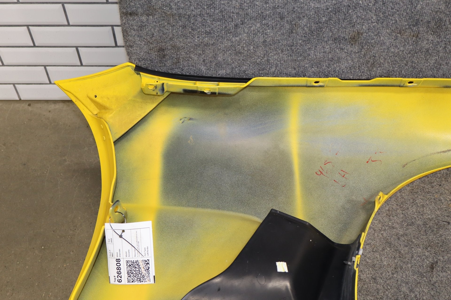 1997-2004 Chevrolet Corvette C5 Left Fender Millenium Yellow 79