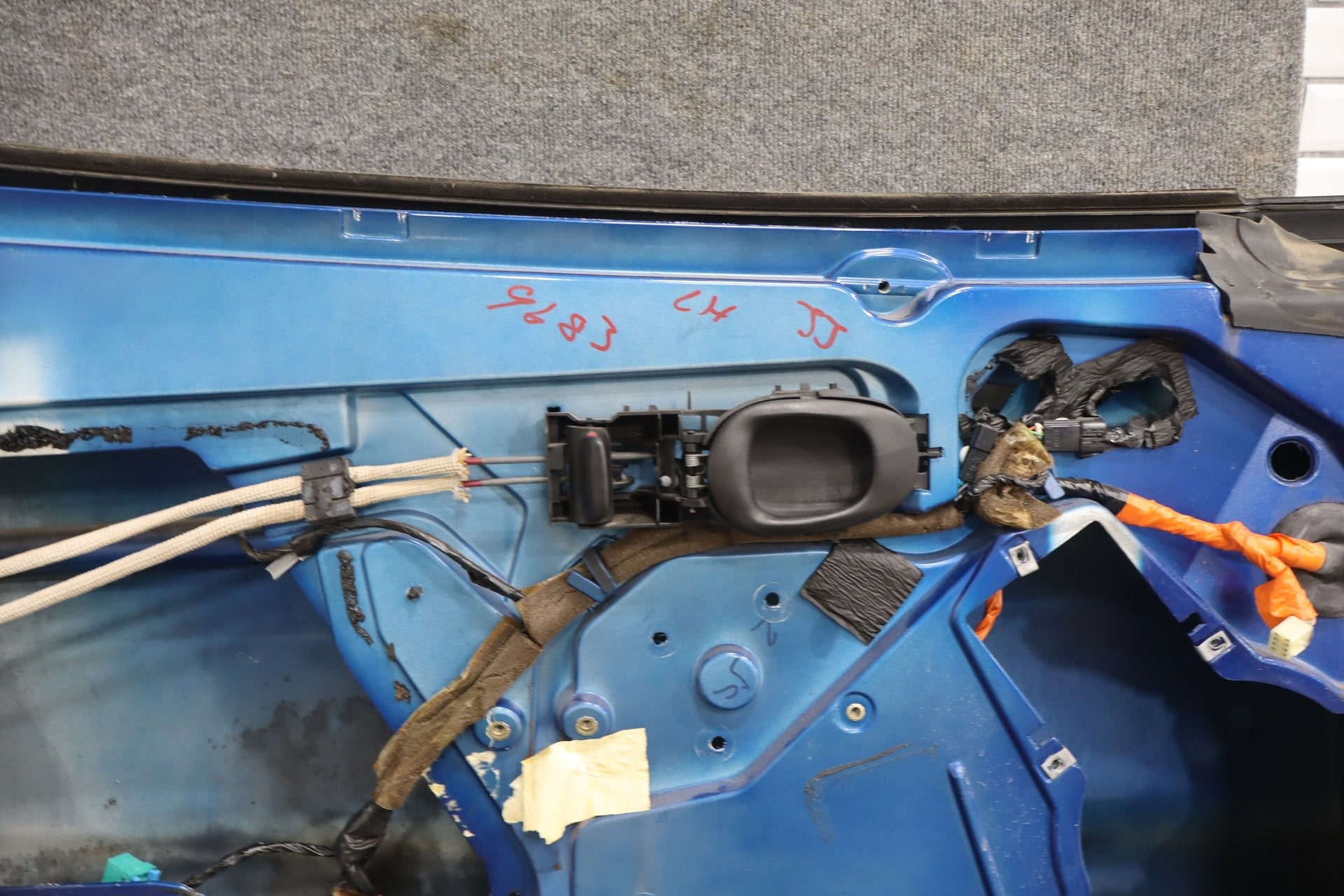 1997-2004 Chevrolet Corvette C5 Left Front Door Electron Blue 21