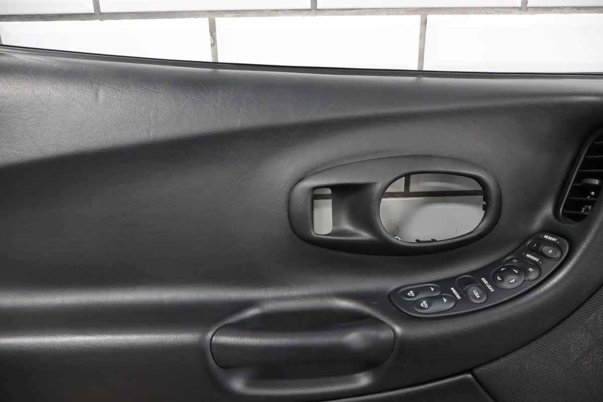 1997-2004 Chevrolet Corvette C5 Left Front Door Trim Panel Black