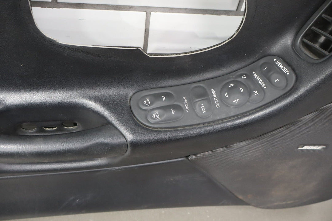 1997 - 2004 Chevrolet Corvette C5 Left Front Door Trim Panel Black