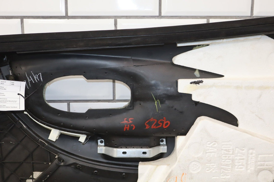 1997 - 2004 Chevrolet Corvette C5 Left Front Door Trim Panel Black