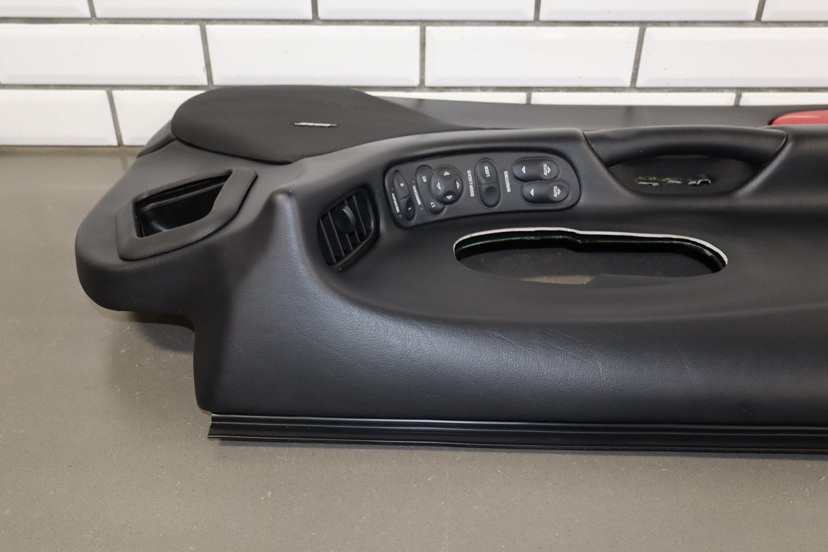 1997-2004 Chevrolet Corvette C5 Left Front Door Trim Panel Black