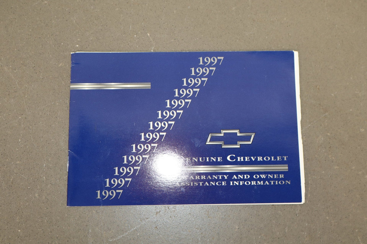 1997 Chevrolet Corvette C5 Owners Manual With Pouch