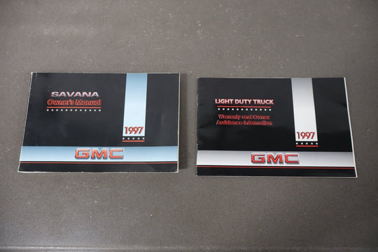 1997 GMC Savana Van Owners Handbook OEM