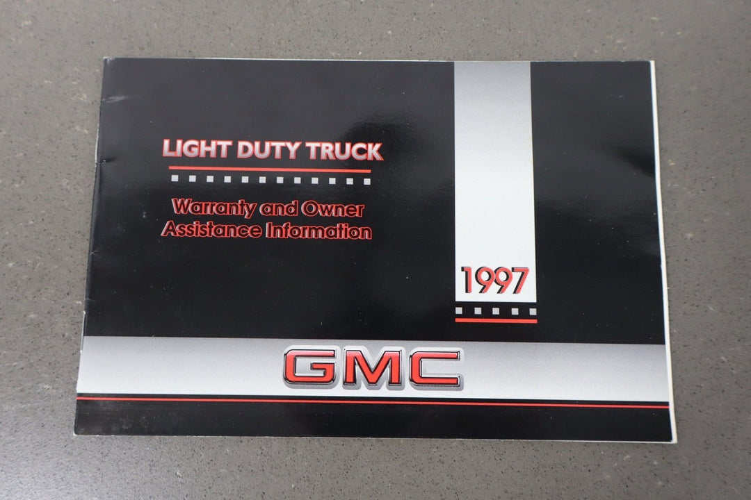 1997 GMC Savana Van Owners Handbook OEM