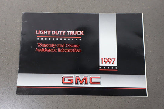 1997 GMC Savana Van Owners Handbook OEM