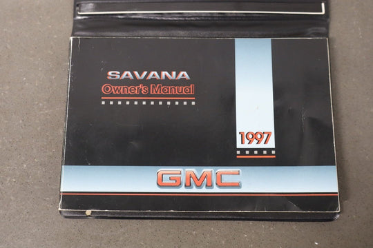 1997 GMC Savana Van Owners Handbook OEM