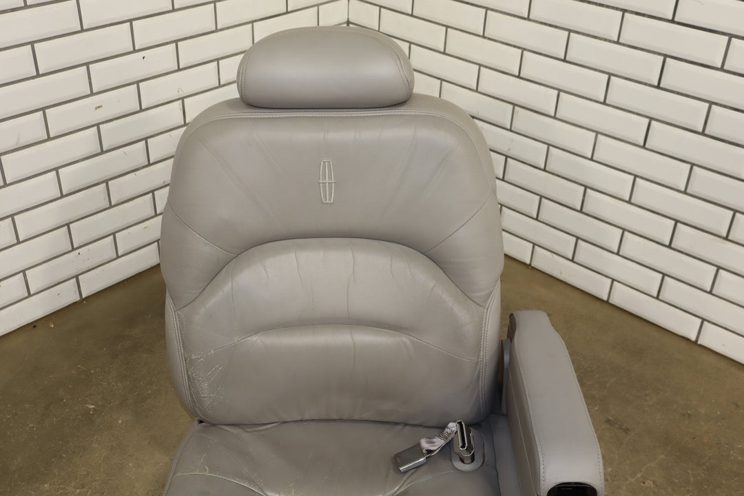 1997 Lincoln Town Car Right Front Passenger Power Leather Seat - Lt. Graphite D2