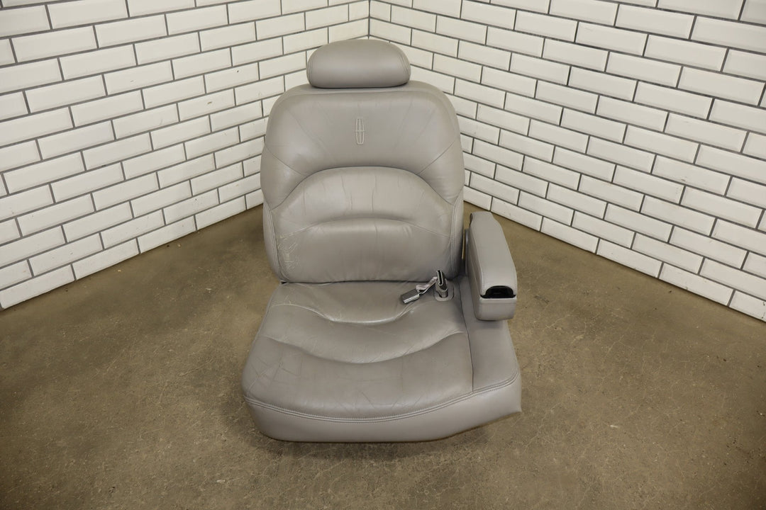 1997 Lincoln Town Car Right Front Passenger Power Leather Seat - Lt. Graphite D2