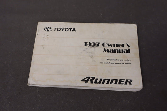 1997 Toyota 4Runner Owners Handbook OEM