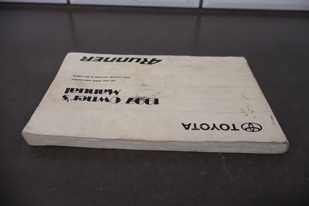1997 Toyota 4Runner Owners Handbook OEM