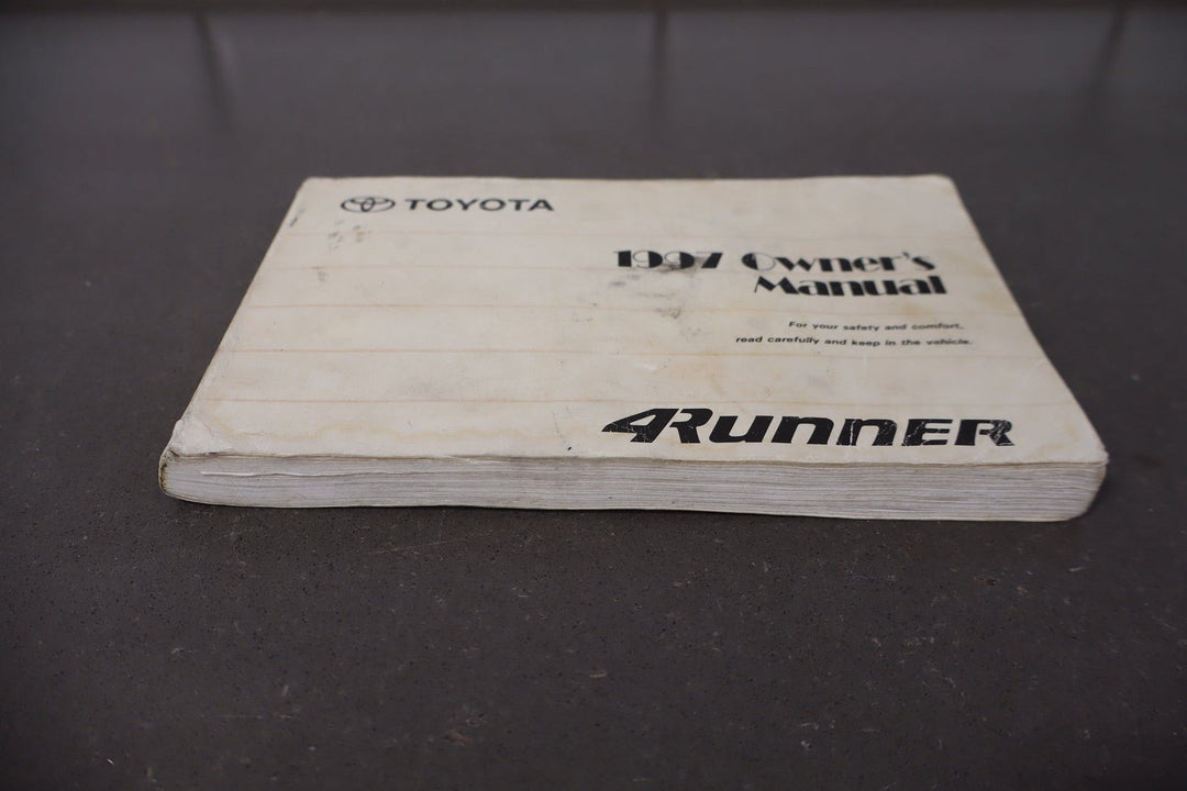 1997 Toyota 4Runner Owners Handbook OEM