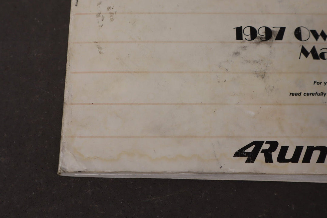 1997 Toyota 4Runner Owners Handbook OEM