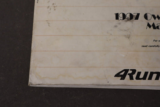 1997 Toyota 4Runner Owners Handbook OEM