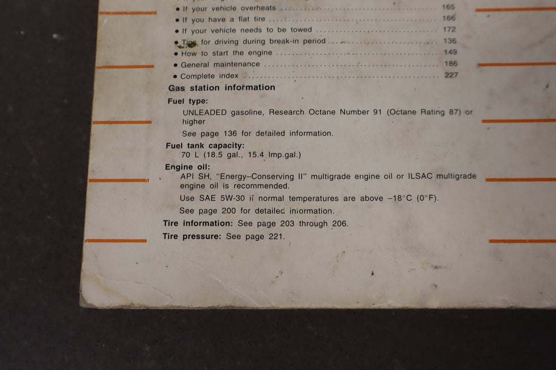 1997 Toyota 4Runner Owners Handbook OEM