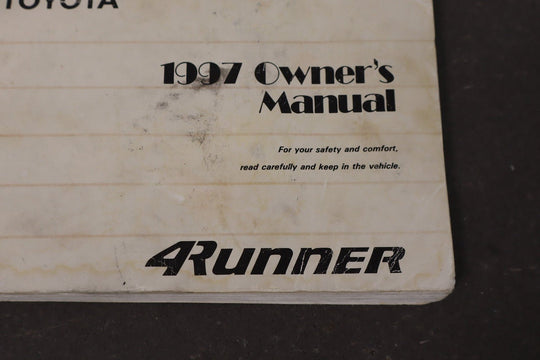 1997 Toyota 4Runner Owners Handbook OEM