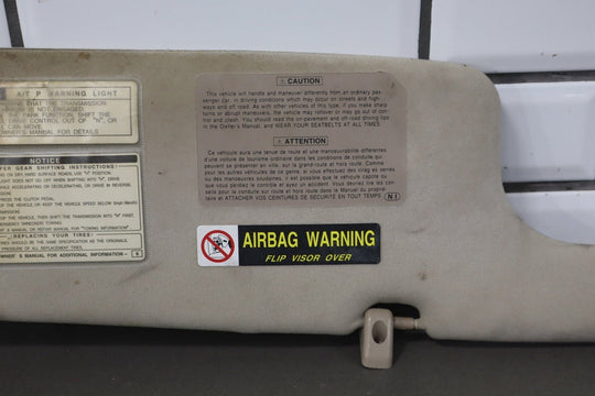 1997 Toyota Land Cruiser Single (1) Left Sun Visor OEM