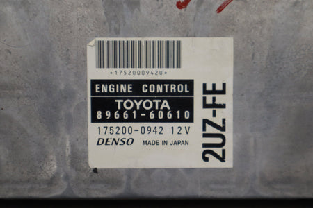 1998-1999 Lexus LX470 4.7L 2UZFE Engine Computer 8966160611