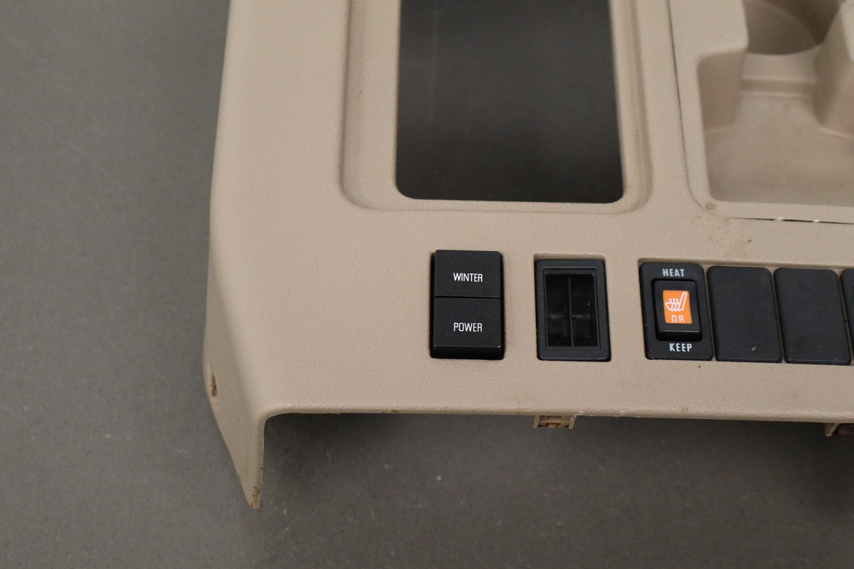 1998-2002 Isuzu Trooper Floor Shifter Bezel, Front Center Console Beige OEM